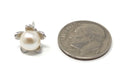 Sterling Silver Flowering Freshwater Pearl Stud Earrings, 9.5mm - LooptyHoops