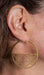 Unique Geometric Click-Down Hoop Earrings Plated in Gold or Rhodium, 46mm - LooptyHoops