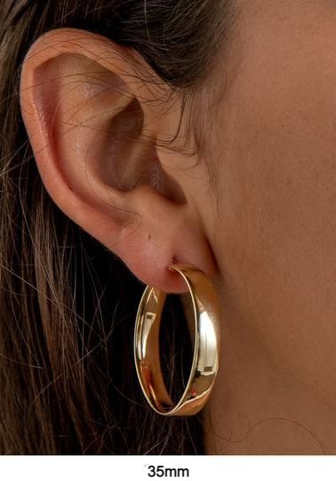 Large flat outlet hoop earrings