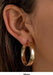 14k Yellow Gold Flat & Wide Hoop Earrings (5mm Wide), Two Sizes - LooptyHoops