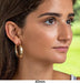 14k Yellow Gold Flat & Wide Hoop Earrings (5mm Wide), Two Sizes - LooptyHoops