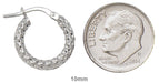 14k Gold Diamond Cut Hoop Earrings (2.5mm Thick), Small Sizes - LooptyHoops