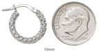 14k Gold Diamond Cut Hoop Earrings (2.5mm Thick), Small Sizes - LooptyHoops