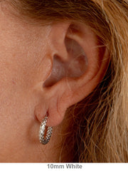 14k Gold Diamond Cut Hoop Earrings (2.5mm Thick), Small Sizes - LooptyHoops