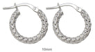 14k Gold Diamond Cut Hoop Earrings (2.5mm Thick), Small Sizes - LooptyHoops