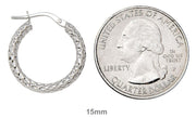 14k Gold Diamond Cut Hoop Earrings (2.5mm Thick), Small Sizes - LooptyHoops