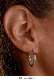 14k Gold Diamond Cut Hoop Earrings (2.5mm Thick), Small Sizes - LooptyHoops