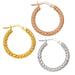 14k Gold Diamond Cut Hoop Earrings (2.5mm Thick), Small Sizes - LooptyHoops