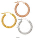 14k Gold Diamond Cut Hoop Earrings (2.5mm Thick), Small Sizes - LooptyHoops