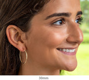 14k Yellow Gold Lightweight Hoop Earrings (2mm), All Sizes - LooptyHoops