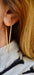 14k Yellow Gold Triangle Hoop Earrings, 50mm - LooptyHoops