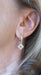 18K White Gold Diamond Open Cross Earring Charms - LooptyHoops