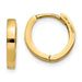 14k Yellow Gold Hinged Huggie Hoop Earrings (1.5mm) 0.4 inch (11mm) - LooptyHoops