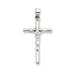 Large 14K White Gold Crucifix Cross Pendant, 39mm x 20mm - LooptyHoops