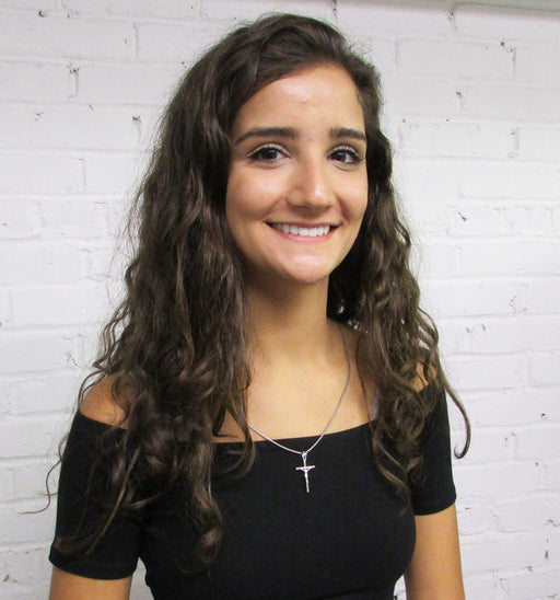 Large 14K White Gold Crucifix Cross Pendant, 39mm x 20mm - LooptyHoops