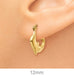 14k Yellow Gold Dolphin Hoop Earrings - LooptyHoops