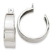 14k White Gold Round Wide Hoop Earring Jackets, .75 Inches (19mm) (6mm Wide) - LooptyHoops