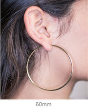 14k Yellow Gold Endless Hoop Earrings (2mm), All Sizes - LooptyHoops
