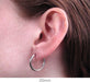 14k White Gold Endless Hoop Earrings (2mm), All Sizes - LooptyHoops