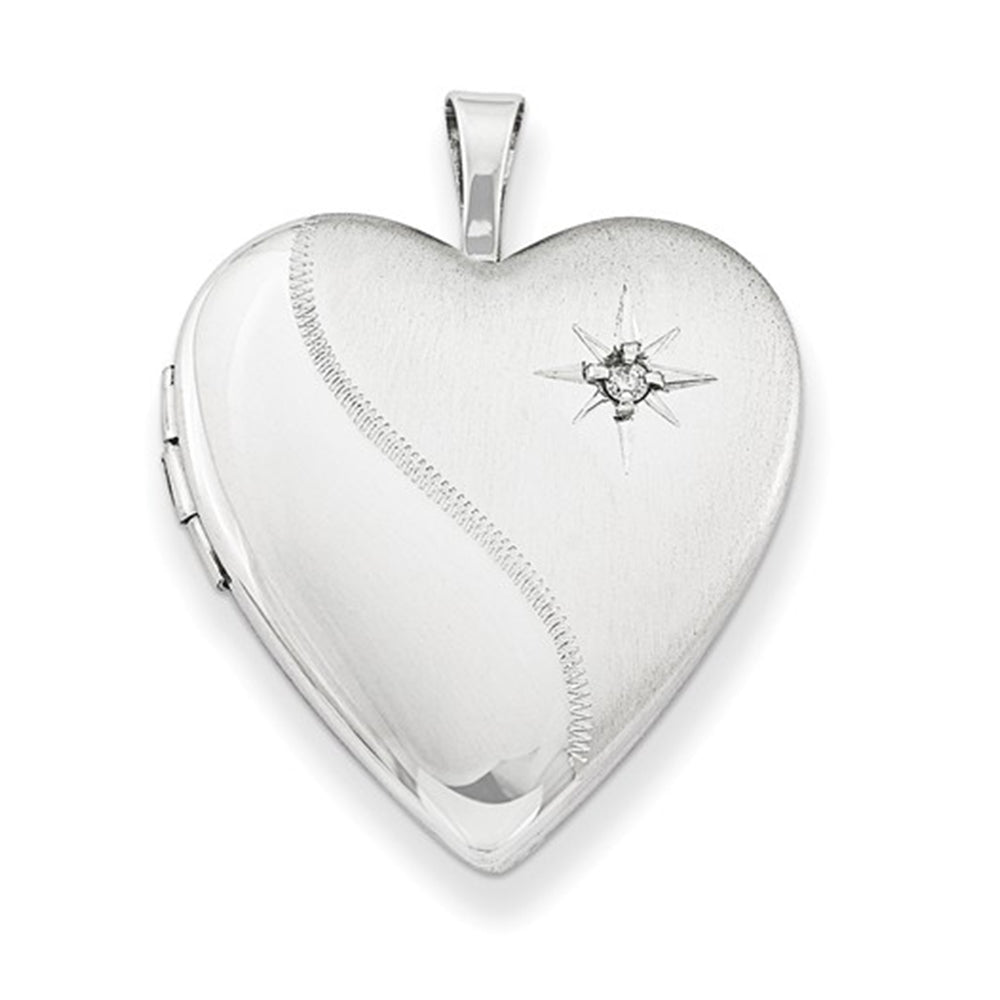 Diamond Accents Heart Locket Pendant with Chain in Sterling Silver | BJ's  Wholesale Club