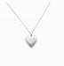 Sterling Silver Rhodium-Plated 20mm Diamond Heart Locket Pendant Necklace, w/18-Inch Chain - LooptyHoops
