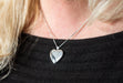 Sterling Silver Rhodium-Plated 20mm Diamond Heart Locket Pendant Necklace, w/18-Inch Chain - LooptyHoops