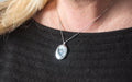 Sterling Silver Rhodium-Plated Diamond 26mm Oval Locket Pendant Necklace, w/18-Inch Chain - LooptyHoops