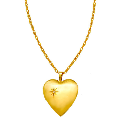 Heart Locket Necklace in Gold – Lady Grey