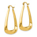 14k Yellow Gold Fancy Triangle Hoop Earrings - LooptyHoops