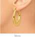 14K Yellow Gold Crescent Moon Polished Hoop Earrings, All Sizes - LooptyHoops