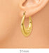 14K Yellow Gold Crescent Moon Polished Hoop Earrings, All Sizes - LooptyHoops