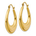 14K Yellow Gold Crescent Moon Polished Hoop Earrings, All Sizes - LooptyHoops