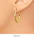 14K Yellow Gold Crescent Moon Polished Hoop Earrings, All Sizes - LooptyHoops