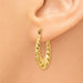 14k Yellow Gold Scalloped Oval Hoop Earrings - LooptyHoops