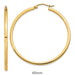 14k Yellow Gold Square Tube Hoop Earrings (2mm), All Sizes - LooptyHoops