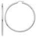 Lightweight 14k White Gold Hoop Earrings (3mm), All Sizes - LooptyHoops