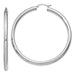 14k White Gold Lightweight Hoop Earrings (4mm), All Sizes - LooptyHoops