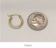 14k Yellow Gold Lightweight Hoop Earrings (2mm), All Sizes - LooptyHoops