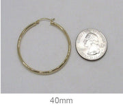 14k Yellow Gold Lightweight Hoop Earrings (2mm), All Sizes - LooptyHoops