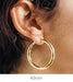 14k Yellow Gold Lightweight Tube Hoop Earrings (4mm), All Sizes - LooptyHoops