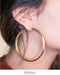 14k Yellow Gold Lightweight Tube Hoop Earrings (4mm), All Sizes - LooptyHoops