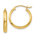 14k Yellow Gold Classic Click-Down Hoop Earrings (2.75mm), All Sizes - LooptyHoops