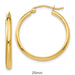 14k Yellow Gold Classic Click-Down Hoop Earrings (2.75mm), All Sizes - LooptyHoops