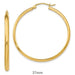 14k Yellow Gold Classic Click-Down Hoop Earrings (2.75mm), All Sizes - LooptyHoops