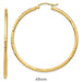 14k Yellow Gold Diamond Cut Click-down Hoop Earrings (2mm), All Sizes - LooptyHoops