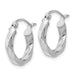 14k White Gold Twisted Hoop Earrings (3mm), All Sizes - LooptyHoops