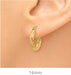 14k Yellow Gold Twisted Hollow Hoop Earrings, All Sizes - LooptyHoops