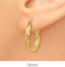 14k Yellow Gold Twisted Hollow Hoop Earrings, All Sizes - LooptyHoops