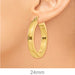 14k Yellow Gold Square Tube Hoop Earrings (3mm), All Sizes - LooptyHoops