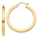 14k Yellow Gold Square Tube Hoop Earrings (3mm), All Sizes - LooptyHoops